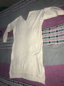 Cream Top &amp; Black Pants Set