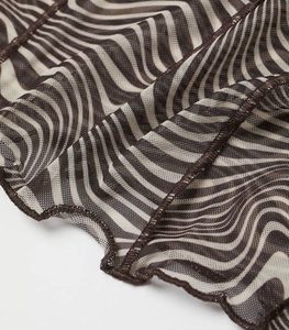 Sheer Zebra Print Mesh Top