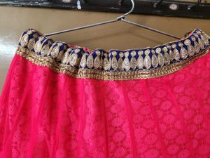 Stunning Pink &amp; Gold Lehenga Choli Set