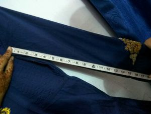 Elegant Navy &amp; Gold Embellished Dress