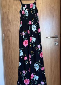 Floral Print Jumpsuit with cover up jacket