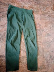 Green Casual Pants