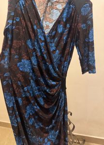 Party Wear Wrap Dress Printed Like New Not Worn