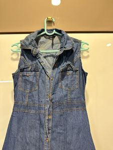 Sleeveless Denim Maxi Dress