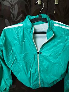 Teal Windbreaker Jacket