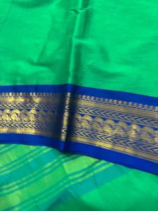 Royal Blue Saree with Gold Border