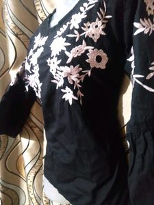 Black Embrioded Top
