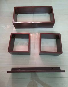 Set of 3 Wooden Display Shelves