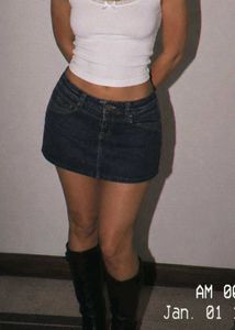 Dark Wash Denim Mini Skirt