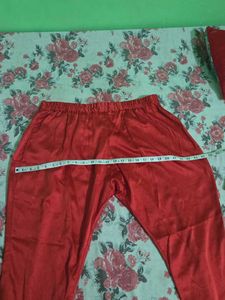 Red Ethnic Palazzo Pants