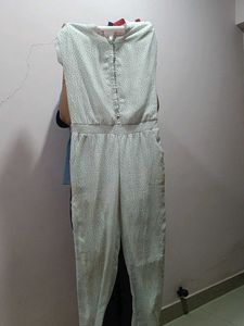White Dotted Jumpsuit