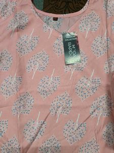 Pink Tree Print Kurta