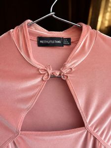 PrettyLittleThing Pink Cut-Out Bodysuit