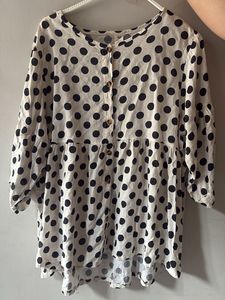 Chic Polka Dot Button-Up Top