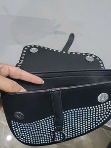Dior inspired bedazzled handbag