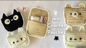 Crochet Animal Mini Pouch(1 piece)