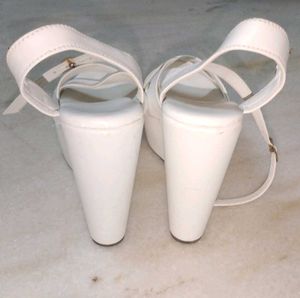 White Wedge Heels