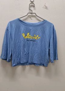 Blue "Weevils DJ OP40" Graphic Tee