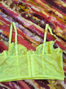Neon Yellow Lace Bralette