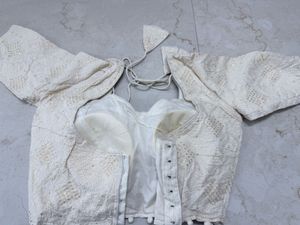 Unused off White sequins Blouse