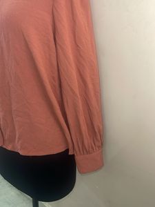 Dusty Rose Collared Button-Up Top