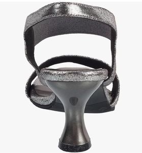 Metro Gunmetal Metallic Shimmer Heels (Size 39)