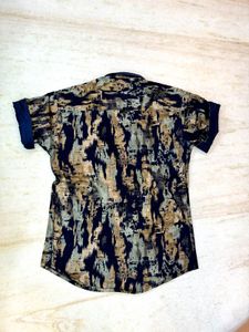 boys Camo Print Short Sleeve Shirt