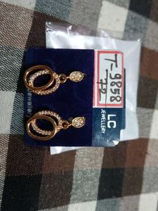 Elegant Rose Gold Earrings with CZ Stones