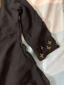 Elegant Black Embellished Anakarli