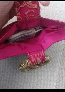 Brand New Pink Brocade Mini Bag