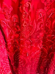 Elegant Red Pakistani Kurti with Dupatta