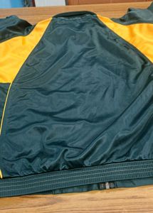 Men's Dark Green &amp; Yellow Track Jacket