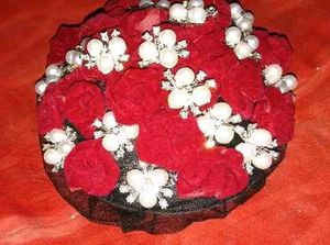 Karwachauth special Burgundy hair buns