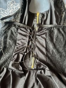 Black Faux Leather Halter Dress (lingerie)