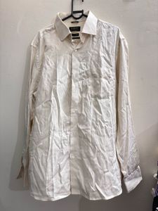 Men's White Band Collar Kurta