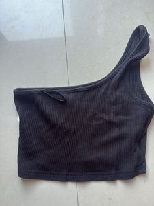 Two One-Shoulder Crop Tops
