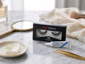 Red Cherry 3D False Eyelashes Kit