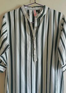 White Striped Kurta