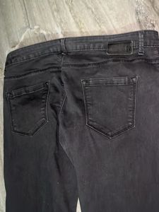 black distressed jeans
