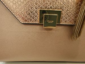 Dune London Metallic Nude Bag