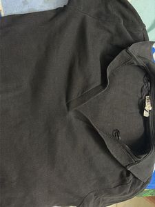Ribbed Collared V-Neck Top