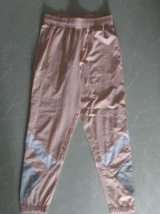 Stylish Peach Joggers with Accent Panels