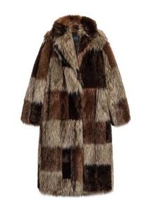 ZARA ZW limited edition Fur Patchwork Coat