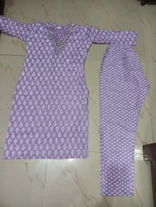 Lavendar Kurta And Pant Set