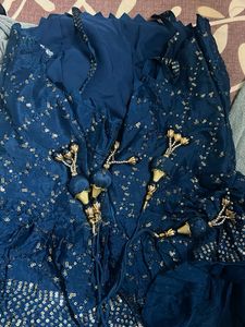 Elegant Blue Ethnic Set