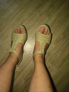 Gold Glitter Sandals