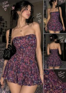 Boho Print Strapless tube Dress