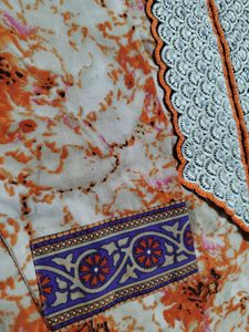 Beautiful Orange Printed Kurta