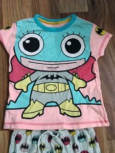 Cute Pink Batman T-Shirt for Toddlers