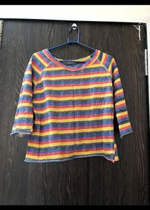 Colorful Striped half Sleeve Top